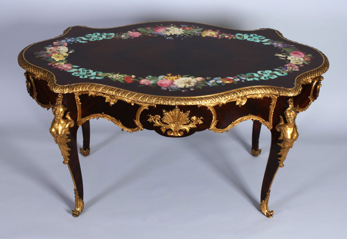 Rivart Porcelain Marquetry Table
